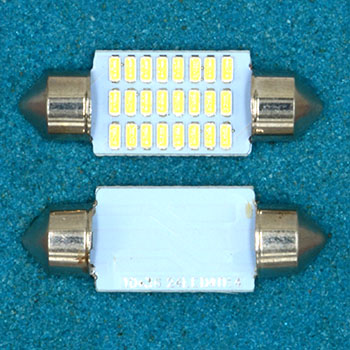 36MM-24SMD-3014-24V Светодиодная лампа софит 36 мм 24 smd 3014 24в белый L086
