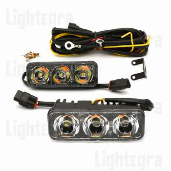 LT860239 Дневные ходовые огни 12 вольт. 2 цвета 3 LED