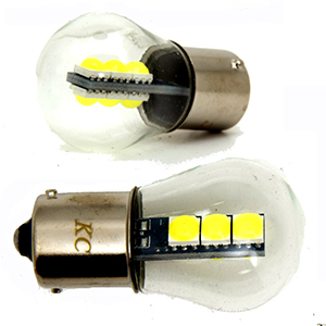 1156-6SMD-G Светодиодная лампа 1156 6 SMD стекло 12 вольт. (P21W) L053