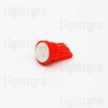 T10-COB-6-RED Светодиодная лампа T10 COB-6 12 вольт. Красный (W5W) M144