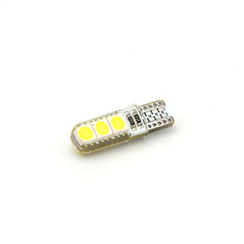T10-6SMD-5050-SILICO Светодиодная лампа. T10-5050-6SMD 12 силикон белый (W5W) L026