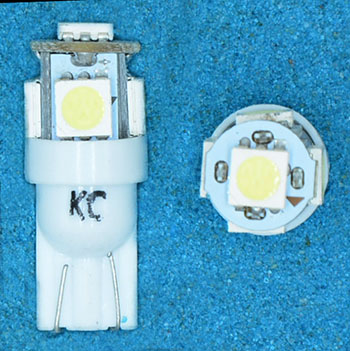 T10-5SMD-5050-W Светодиодная лампа T10 5smd 5050 12вольт белый (W5W) L121