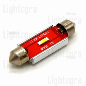 41MM-CSP-CAN Светодиодная лампа софит 41мм CSP CANBUS 12-24 вольт. Белый. L042