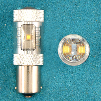 1156-30W-W Светодиодная лампа 1156 6x5w Cree белый линза 12 вольт. (P21W) M158