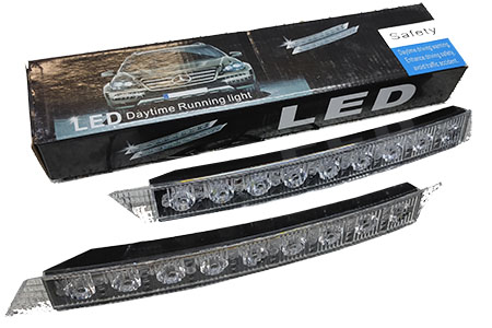 LT861161 Дневные ходовые огни LED Audi Q-style белый 9smd.Изогнутые