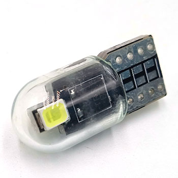 T10-2SMD-3030-12V Светодиодная лампа T10 2 smd 3030 12 V стекло. Неполярная L098