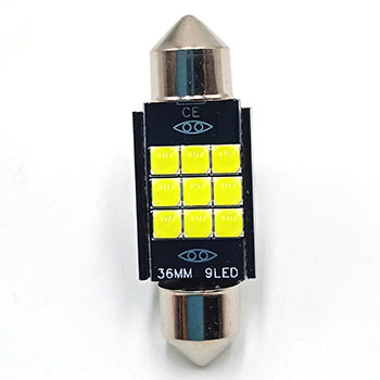 36MM-9SMD-3030-12V Светодиодная лампа. 36 мм 9 smd 3030 белый 12 V. L065