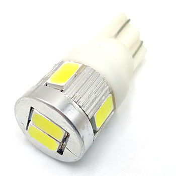 T10-6SMD-5630-SILVER Светодиодная лампа T10 6 smd 5630 серебро, белый 12 V. (W5W) L041