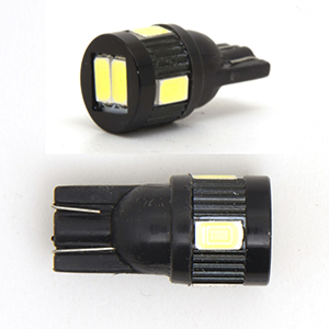 T10-6SMD-5630-BLACK Светодиодная лампа T10 6 smd 5630 черная, белый 12 вольт. (W5W) М120