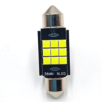 36MM-9SMD-3030-24V Светодиодная лампа. 36 мм 9 smd 3030 белый 24 V. L068