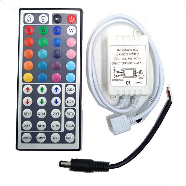 Контроллер для светодиодной RGB-ленты. инфракрасный 44 кнопки